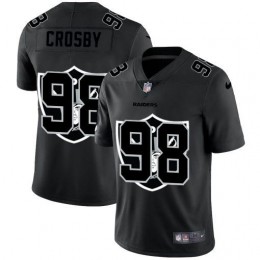 Las Vegas Raiders #98 Maxx Crosby Men's Team Logo Dual Overlap Limited NFL Jersey Black