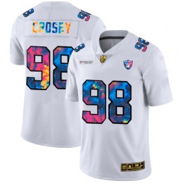 Las Vegas Raiders #98 Maxx Crosby Men's White Multi-Color 2020 NFL Crucial Catch Limited NFL Jersey