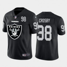 Las Vegas Raiders #98 Maxx Crosby Black Men's Big Team Logo Player Vapor Limited NFL Jersey