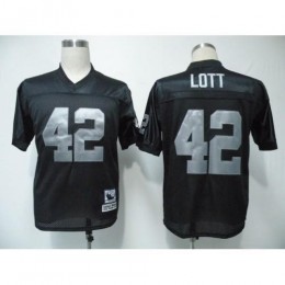 Mitchell & Ness Las Vegas Raiders #42 Ronnie Lott Black Stitched Throwback NFL Jersey