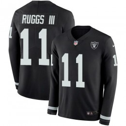 Las Vegas Raiders #11 Henry Ruggs III Black Team Color Men's Stitched NFL Limited Therma Long Sleeve Jersey