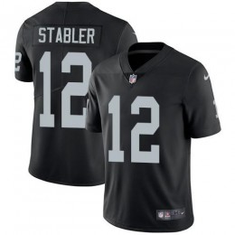 Las Vegas Raiders #12 Kenny Stabler Black Team Color Men's Stitched NFL Vapor Untouchable Limited Jersey