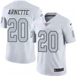 Las Vegas Raiders #20 Damon Arnette White Men's Stitched NFL Limited Rush Jersey