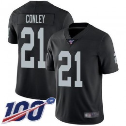 Las Vegas Raiders #21 Gareon Conley Black Team Color Men's Stitched NFL 100th Season Vapor Limited Jersey