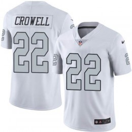 Las Vegas Raiders #22 Isaiah Crowell White Men's Stitched NFL Limited Rush Jersey