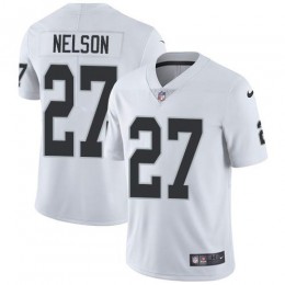 Las Vegas Raiders #27 Reggie Nelson White Men's Stitched NFL Vapor Untouchable Limited Jersey