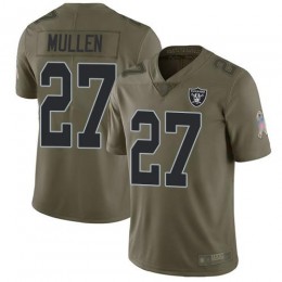 Las Vegas Raiders #27 Trayvon Mullen Olive Men's Stitched NFL Limited 2017 Salute To Service Jersey