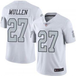Las Vegas Raiders #27 Trayvon Mullen White Men's Stitched NFL Limited Rush Jersey