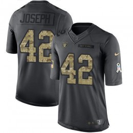 Las Vegas Raiders #42 Karl Joseph Black Men's Stitched NFL Limited 2016 Salute To Service Jersey