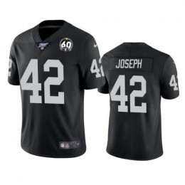 Las Vegas Raiders #42 Karl Joseph Black 60th Anniversary Vapor Limited Stitched NFL 100th Season Jersey