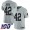 Las Vegas Raiders #42 Karl Joseph Silver Men's Stitched NFL Limited Inverted Legend 100th Season Jersey