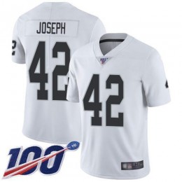 Las Vegas Raiders #42 Karl Joseph White Men's Stitched NFL 100th Season Vapor Limited Jersey
