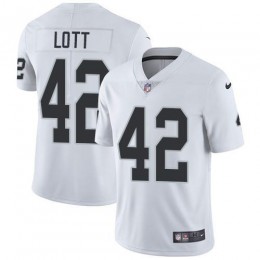 Las Vegas Raiders #42 Ronnie Lott White Men's Stitched NFL Vapor Untouchable Limited Jersey