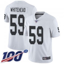 Las Vegas Raiders #59 Tahir Whitehead White Men's Stitched NFL 100th Season Vapor Limited Jersey