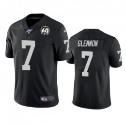 Las Vegas Raiders #7 Mike Glennon Black 60th Anniversary Vapor Limited Stitched NFL 100th Season Jersey