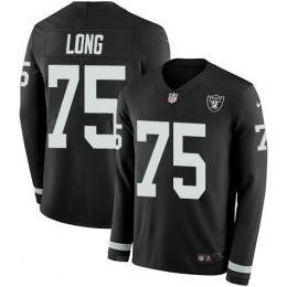 Las Vegas Raiders #75 Howie Long Black Team Color Men's Stitched NFL Limited Therma Long Sleeve Jersey