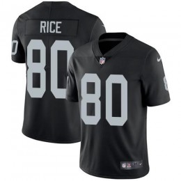 Las Vegas Raiders #80 Jerry Rice Black Team Color Men's Stitched NFL Vapor Untouchable Limited Jersey