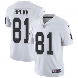 Las Vegas Raiders #81 Tim Brown White Men's Stitched NFL Vapor Untouchable Limited Jersey