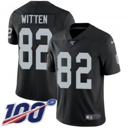 Las Vegas Raiders #82 Jason Witten Black Team Color Men's Stitched NFL 100th Season Vapor Untouchable Limited Jersey