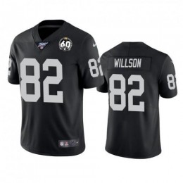 Las Vegas Raiders #82 Luke Willson Black 60th Anniversary Vapor Limited Stitched NFL 100th Season Jersey