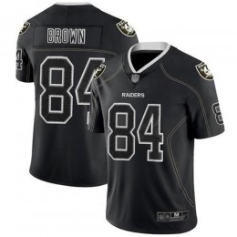 Las Vegas Raiders #84 Antonio Brown Lights Out Black Men's Stitched NFL Limited Rush Jersey