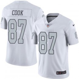 Las Vegas Raiders #87 Jared Cook White Men's Stitched NFL Limited Rush Jersey