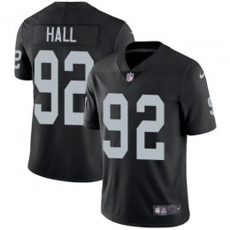 Las Vegas Raiders #92 P.J. Hall Black Team Color Men's Stitched NFL Vapor Untouchable Limited Jersey