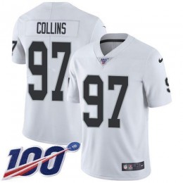 Las Vegas Raiders #97 Maliek Collins White Men's Stitched NFL 100th Season Vapor Untouchable Limited Jersey
