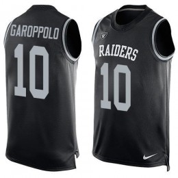 Raiders #10 Jimmy Garoppolo Black Team Color Men's Stitched NFL Limited Tank Top Jersey