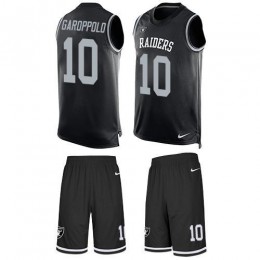 Raiders #10 Jimmy Garoppolo Black Team Color Men's Stitched NFL Limited Tank Top Suit Jersey