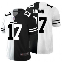 Raiders #17 Davante Adams Men's Black V White Peace Split Vapor Untouchable Limited NFL Jersey