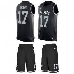 Raiders #17 Davante Adams Black Team Color Men's Stitched NFL Limited Tank Top Suit Jersey