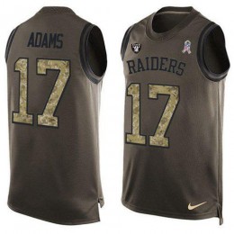 Raiders #17 Davante Adams Green Men's Stitched NFL Limited Salute To Service Tank Top Jersey