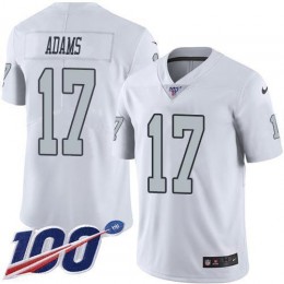 Raiders #17 Davante Adams White Men's Stitched NFL Limited Rush 100th Season Jersey