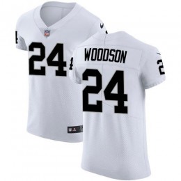 Raiders #24 Charles Woodson White Men's Stitched NFL Vapor Untouchable Elite Jersey