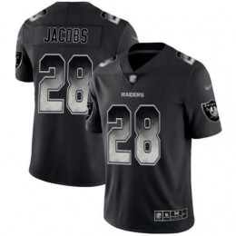 Raiders #28 Josh Jacobs Black Men's Stitched NFL Vapor Untouchable Limited Smoke Fashion Jersey
