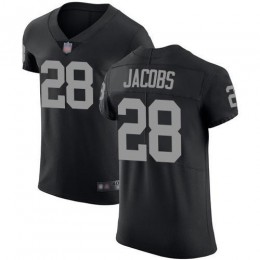 Raiders #28 Josh Jacobs Black Team Color Men's Stitched NFL Vapor Untouchable Elite Jersey