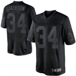 Raiders #34 Bo Jackson Black Men's Stitched NFL Drenched Limited Jersey