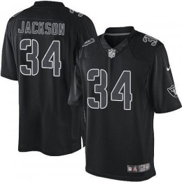 Raiders #34 Bo Jackson Black Men's Stitched NFL Impact Limited Jersey