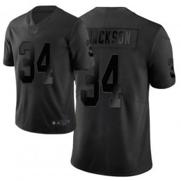 Raiders #34 Bo Jackson Black Men's Stitched NFL Limited City Edition Jersey