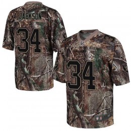 Raiders #34 Bo Jackson Camo Men's Stitched NFL Realtree Elite Jersey