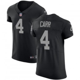 Raiders #4 Derek Carr Black Team Color Men's Stitched NFL Vapor Untouchable Elite Jersey