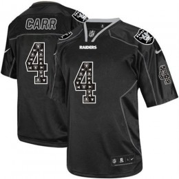 Raiders #4 Derek Carr New Lights Out Black Men's Stitched NFL Elite Jersey