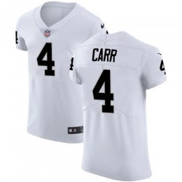 Raiders #4 Derek Carr White Men's Stitched NFL Vapor Untouchable Elite Jersey