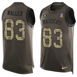 Raiders #83 Darren Waller Green Men's Stitched NFL Limited Salute To Service Tank Top Jersey