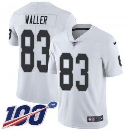 Raiders #83 Darren Waller White Men's Stitched NFL 100th Season Vapor Limited Jersey