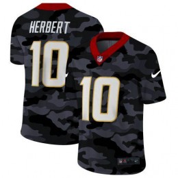 Los Angeles Chargers #10 Justin Herbert Men's 2020 Black CAMO Vapor Untouchable Limited Stitched NFL Jersey