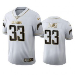 Los Angeles Chargers #33 Derwin James Jr Men's White Golden Edition Vapor Limited NFL 100 Jersey