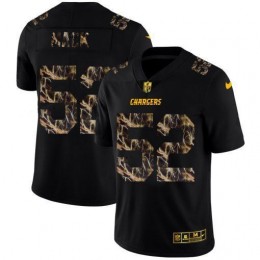 Los Angeles Chargers #52 Khalil Mack Men's Black Flocked Lightning Vapor Limited NFL Jersey