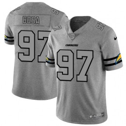 Los Angeles Chargers #97 Joey Bosa Men's Gray Gridiron II Vapor Untouchable Limited NFL Jersey